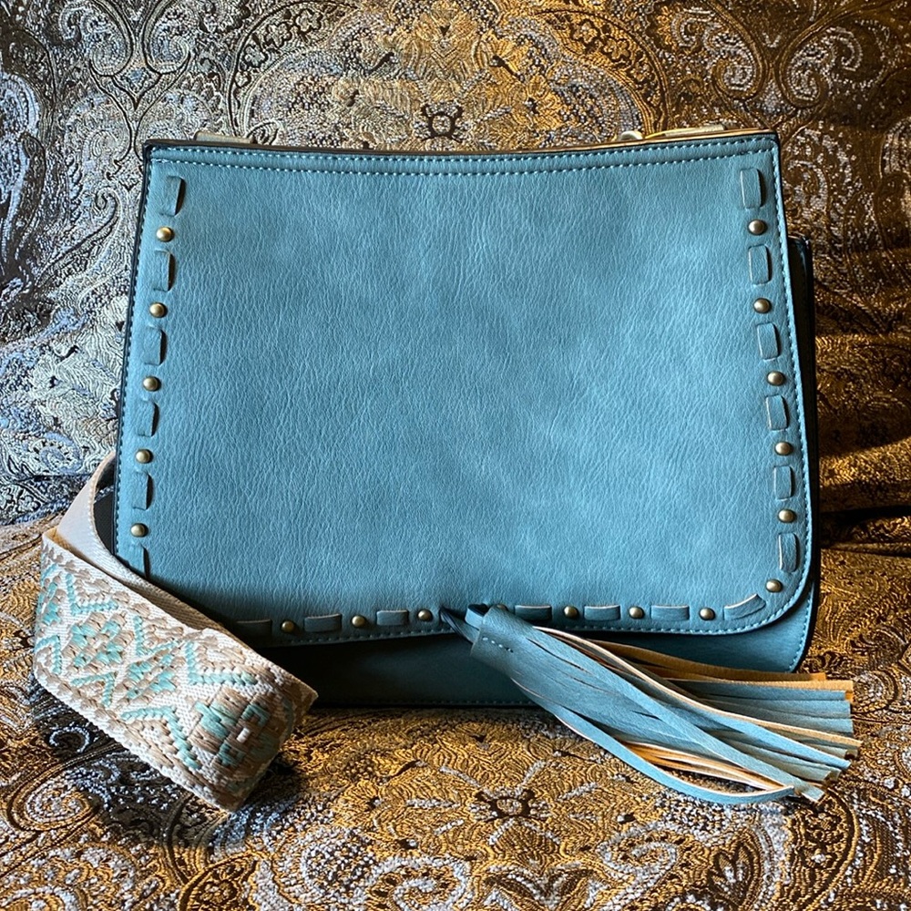 NWT Jen&Co Bailey Teal Crossbody